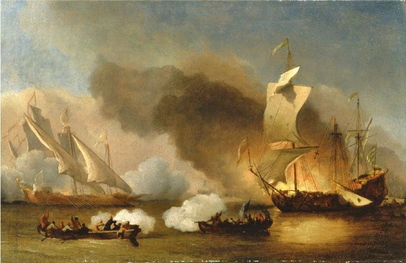 AN ACTION OFF THE BARBARY COAST WITH GALLEYS AND ENGLISH SHIPS