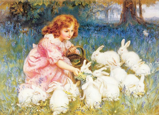 Feeding The Rabbits by Frederick Morgan