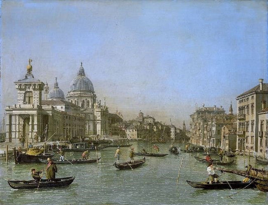 The Entrance To The Grand Canal At The Punta Della Dogana And Santa Maria Della Salute by Canaletto
