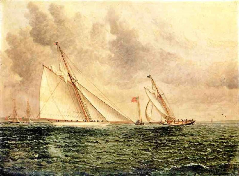 Racing Scene Off Bay Ridge by James E. Buttersworth