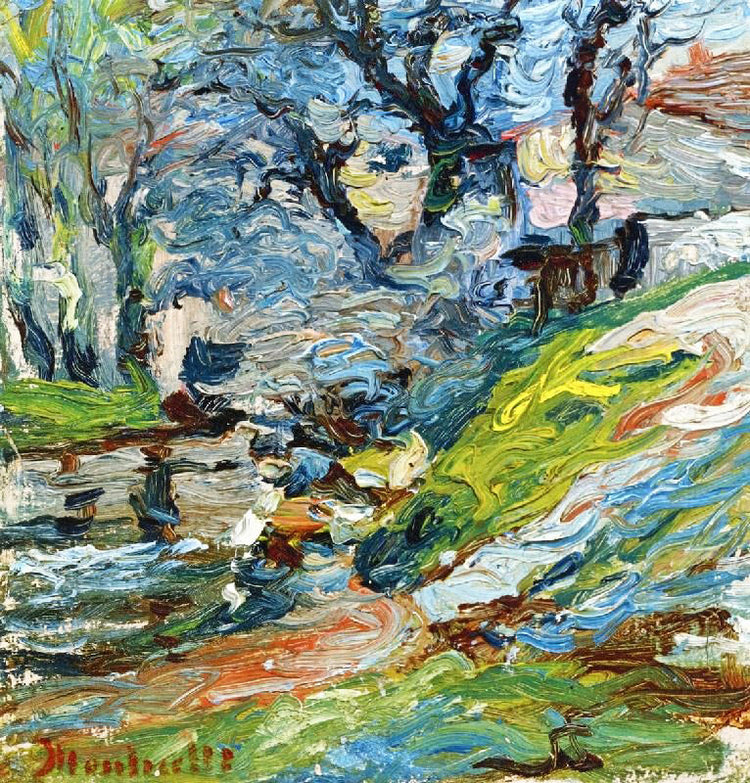 Banks Of The River, Marseilles by Adolphe-Joseph-Thomas Monticelli