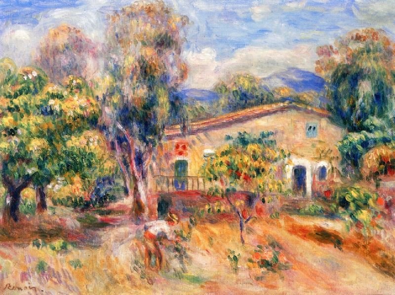 The Farm At Collettes, Cagnes by Pierre Auguste Renoir