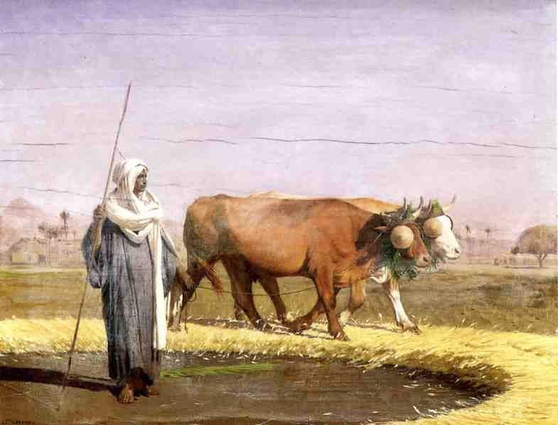 Treading Wheat In Egypt by Jean-Léon Gérôme