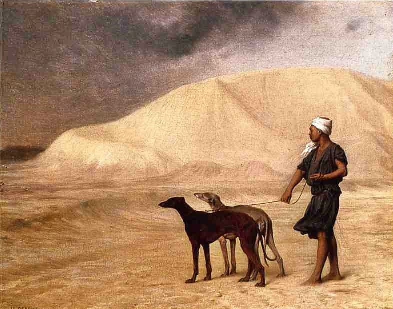 Team Of Dogs In The Desert by Jean-Léon Gér?me