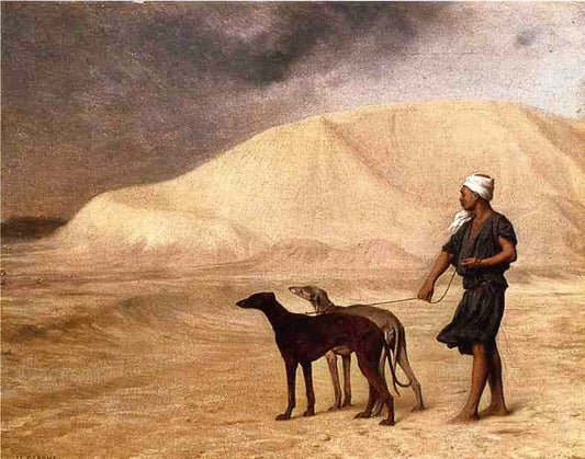 Team Of Dogs In The Desert by Jean-Léon Gér?me