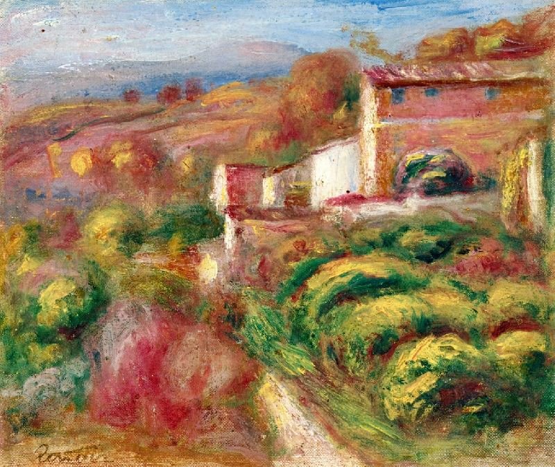 LANDSCAPE WITH HOUSES IN CAGNES