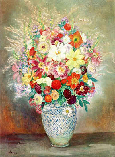 Floral Composition With Dahlias by Henri Lebasque