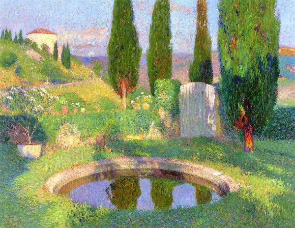 Bassin Dans Le Parc De Marquayrol Avec L’Atelier D’Henri Martin by Henri Martin