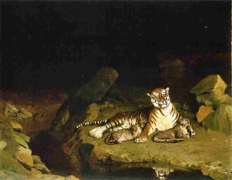 Tigress And Her Cubs by Jean-Léon Gérôme