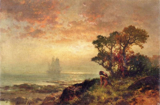 The First Ship Entering Ny Harbor, Sept. 11, 1609 by Edward Moran