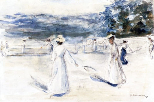 Tennis Players By The Sea by Max Liebermann