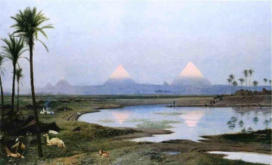 The Pyramids, Sunrise by Jean-Léon Gérôme