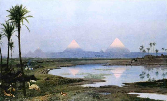 The Pyramids, Sunrise by Jean-Léon Gérôme