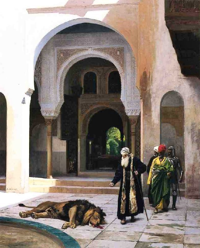 The Accursed Lion by Jean-Léon Gérôme