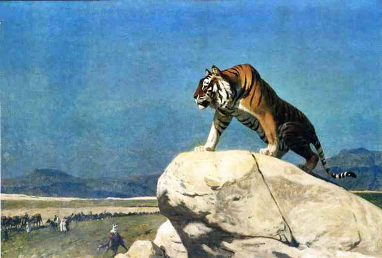Tiger On The Lookout by Jean-Léon Gérôme