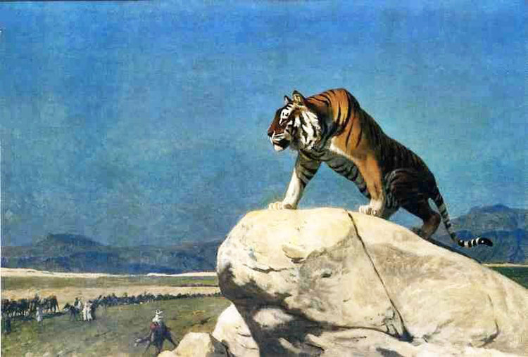 Tiger On The Lookout by Jean-Léon Gérôme