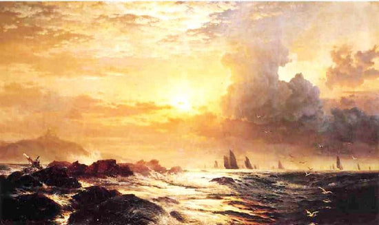 Ships At Sea, 1876 by Edward Moran