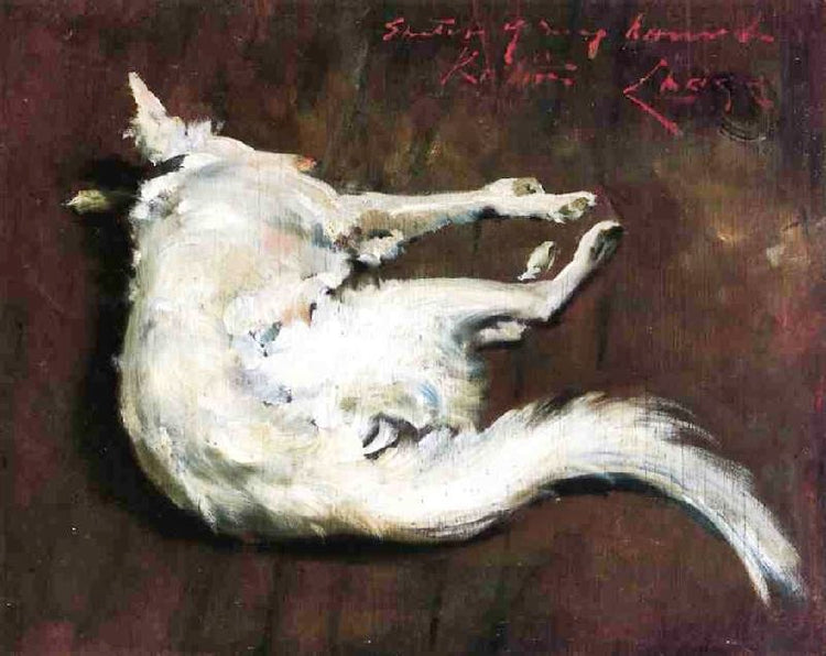 A Sketch Of My Hound Kuttie by William Merritt Chase