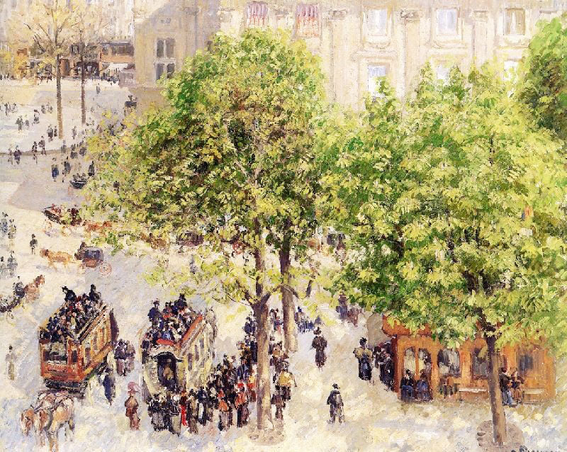 Place Du Theatre Francais: Spring by Camille Pissarro
