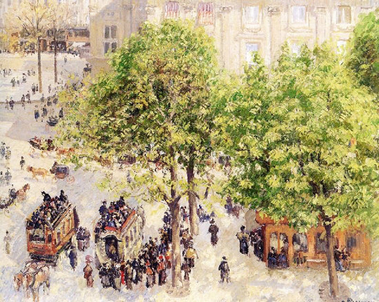 Place Du Theatre Francais: Spring by Camille Pissarro
