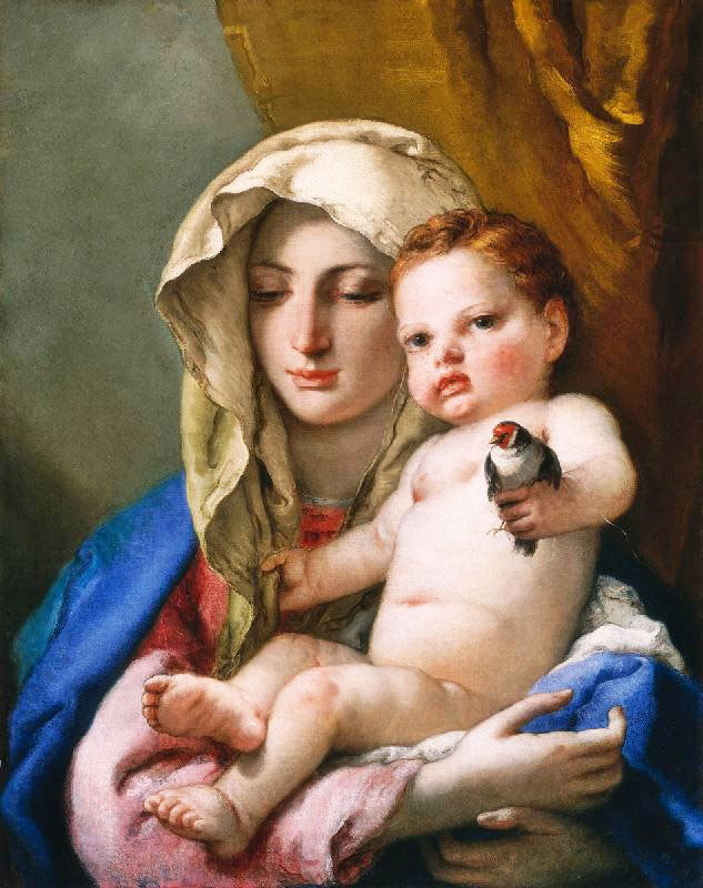 Madonna Of The Goldfinch 1 by Giovanni Battista Tiepolo