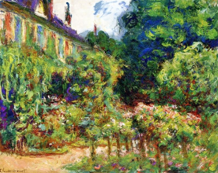 The Artist’S House At Giverny by Claude Oscar Monet
