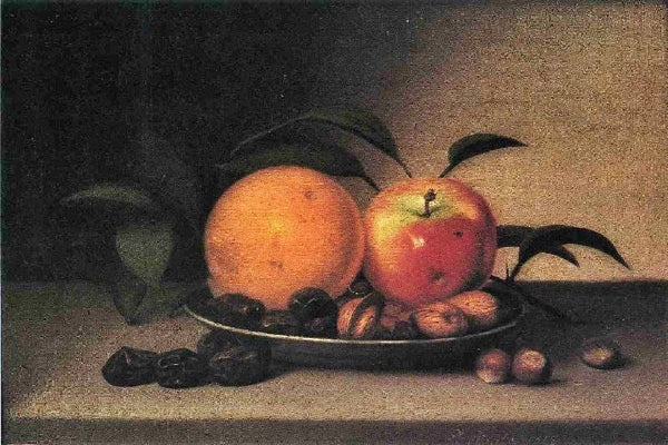 Fruits And Nuts In A Dish by Raphaelle Peale