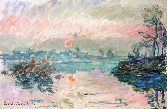Sunset At Lavacourt by Claude Oscar Monet