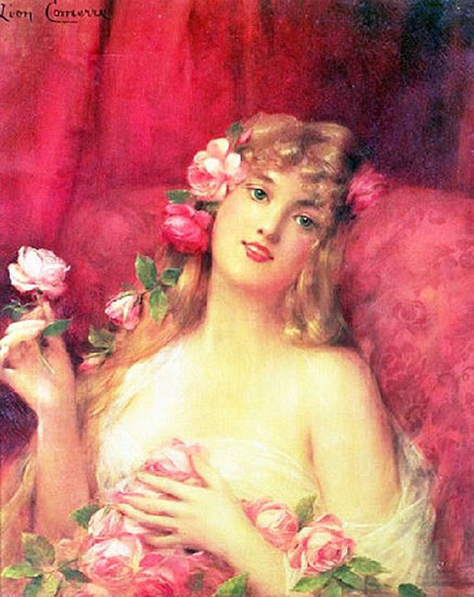 Woman With A Rose by Léon-François Comerre