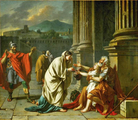 Belisarius Receiving Alms, Large Version by Jacques-Louis David
