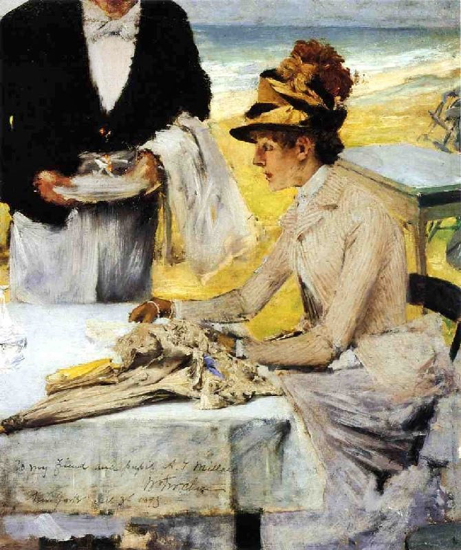 ORDERING LUNCH BY THE SEASIDE