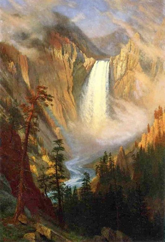Yellowstone Falls by Albert Bierstadt