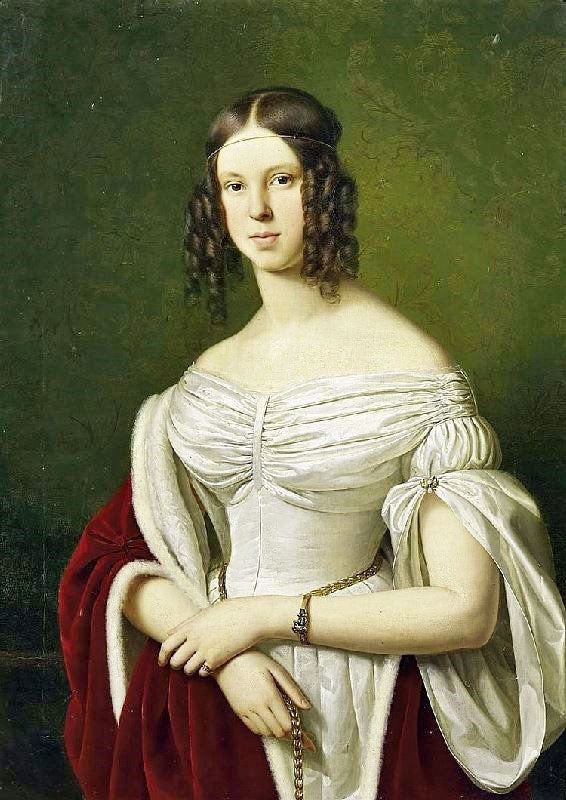 Portrait Of Marie Felicitas Walpurga Huberta by Franz Ittenbach