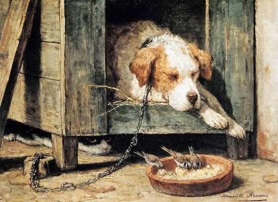 Les Parasites by Henriette Ronner-Knip