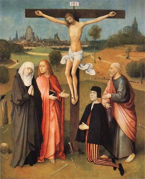 Calvary With Donor by Hieronymus Bosch