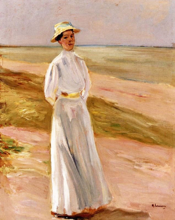 The Artist’S Daughter Walking On The Beach by Max Liebermann