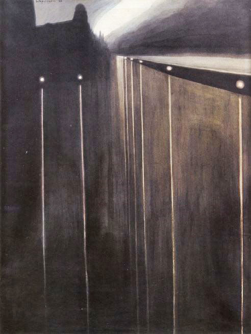 The Ostend Dyke With Lamp Posts by Léon Spilliaert