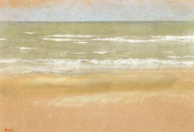 Beach At Low Tide by Edgar Degas