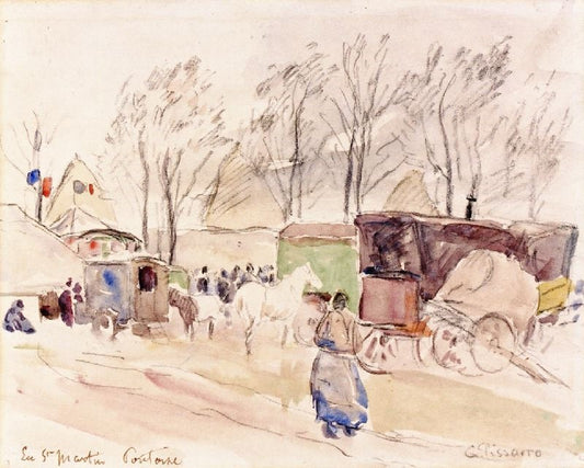 The Fair Of Saint-Martin In Pontoise by Camille Pissarro