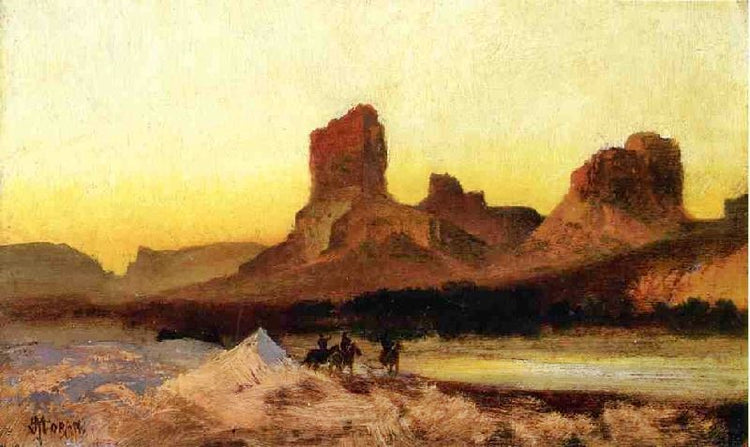 Indians At The Green River by Thomas Moran