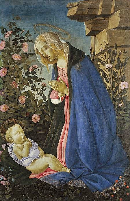The Virgin Adoring The Sleeping Christ Child by Sandro Botticelli