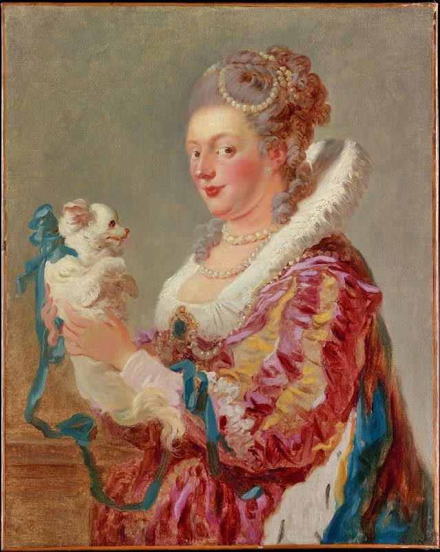 A Woman With A Dog by Jean-Honore Fragonard