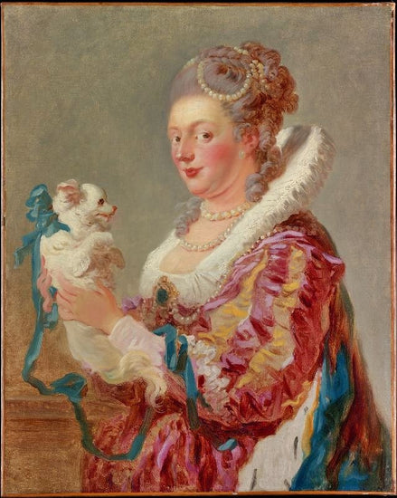 A Woman With A Dog by Jean-Honore Fragonard