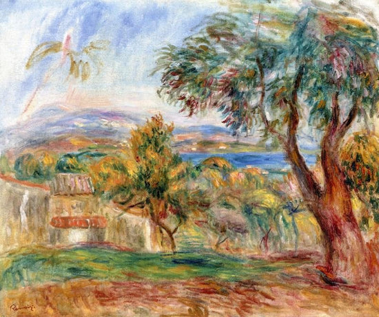 Orange Trees With The Sea In The Background by Pierre Auguste Renoir