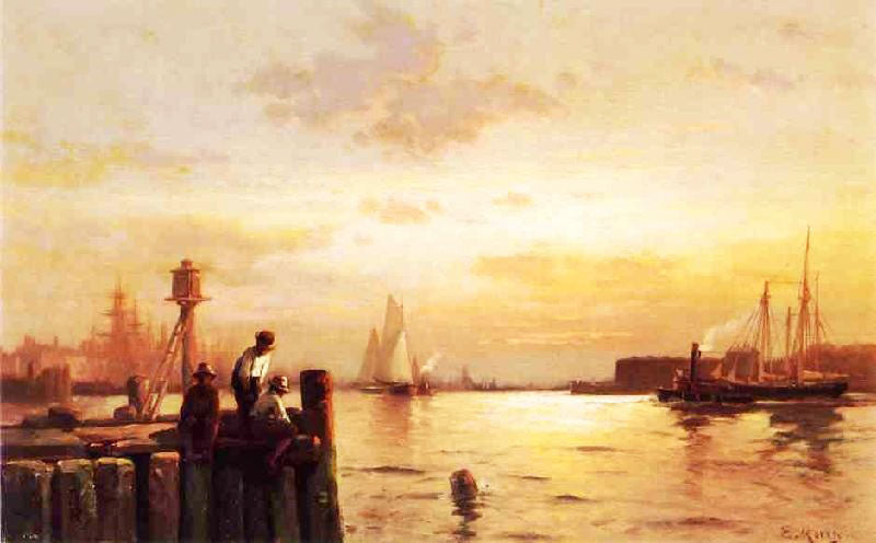 EARLY DAWN, NEW YORK HARBOR