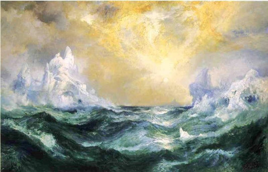 Icebergs In Mid-Atlantic by Thomas Moran