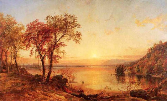 Sunset At Greenwood Lake by Jasper Francis Cropse