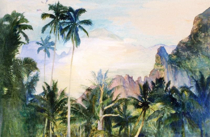The End Of Cook’S Bay, Island Of Moorea, Society Islands. 1891, Dawn by John La Farge