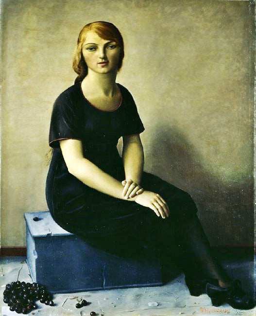 Yvonne In A Velvet Dress by François-Emile Barraud