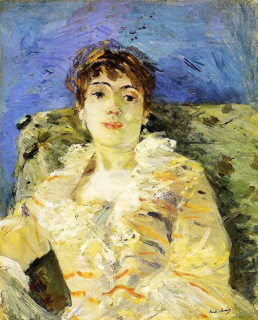 Girl On A Divan by Berthe Morisot